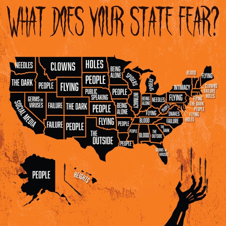 Map: Most Common Fears. Muahahaha…