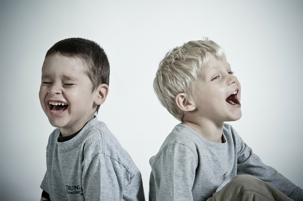 Kids Boys Laughing