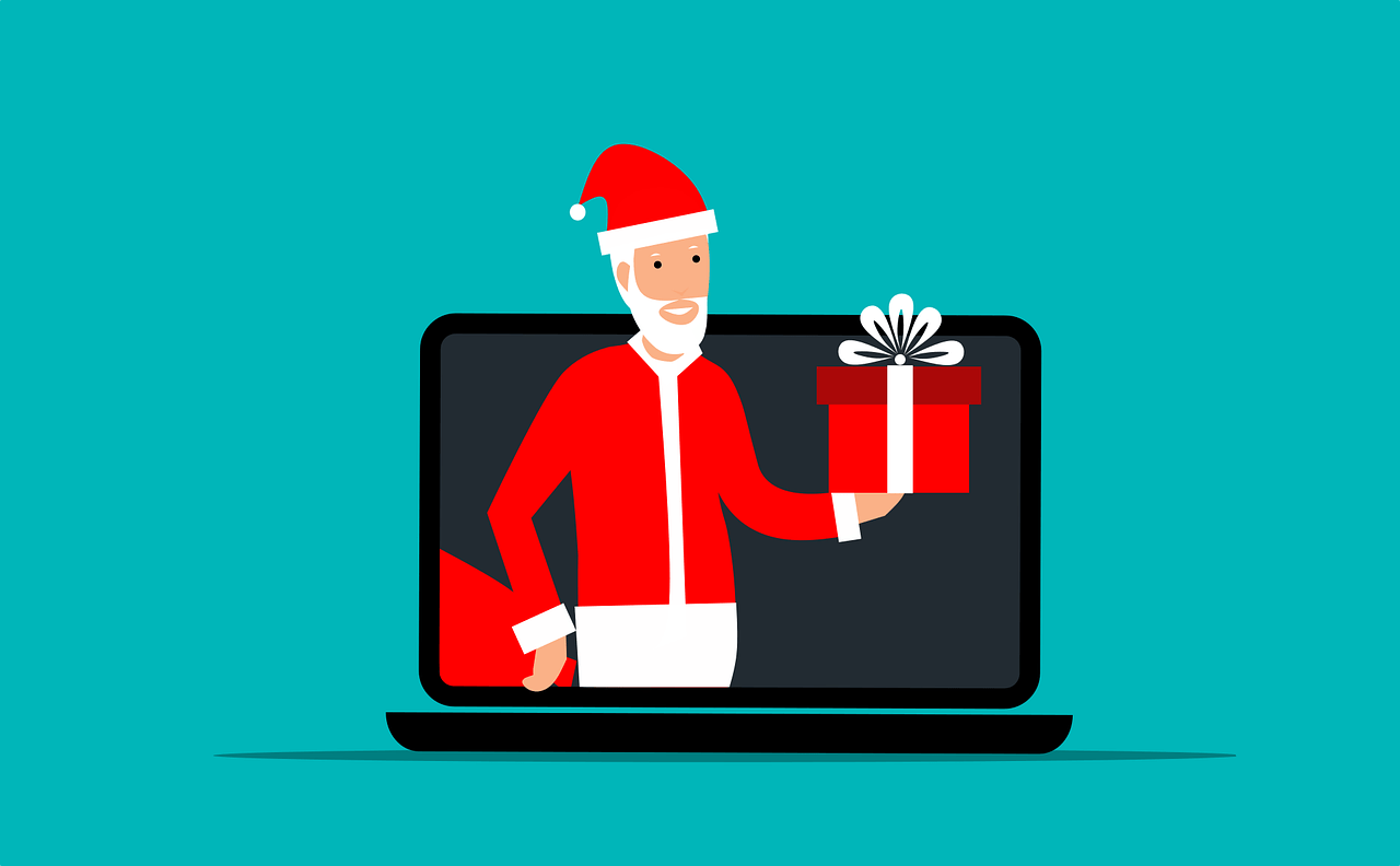 Santa virtual laptop